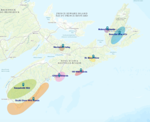 Map showing Twice the Wild Focal Areas